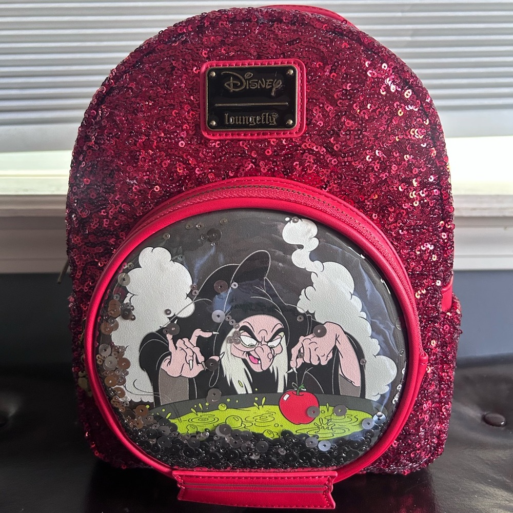 NWT - LOUNGEFLY Disney Villians Evil Queen Snow Glove Mini Backpack